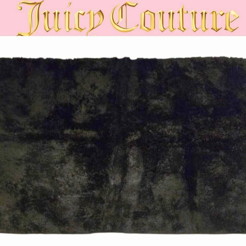 Juicy Couture Home Plush Accent  Rug- Black
